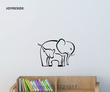 Настенная виниловая наклейка с животными в джунглях, слоном 2024 - купить недорого