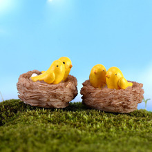Yellow Bird Nest Animal Miniature Fairy Garden Home Houses Decoration Mini Craft Micro Landscaping Decor DIY Accessories 2024 - buy cheap