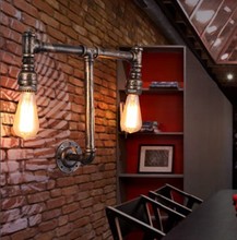 Nordic estilo Loft Lámpara con diseño vintage de tubería industrial luz de pared accesorios creativo Edison lámpara de iluminación interior 2024 - compra barato