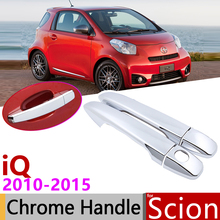 Para Scion iQ AJ10 10 2010 ~ 2015 Chrome Exterior Maçaneta Da Porta Acessórios Do Carro Tampa Adesivos Aparar Conjunto de 2 porta 2011 2012 2013 2014 2024 - compre barato