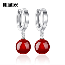   Red Earrings For Women   Jewelry Red Black Stone Pearl Dangle Earring Wedding Annversary Brincos Gift 2024 - buy cheap