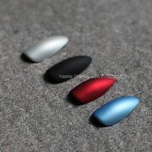 Новые серебристые матовые металлические шпильки, красные средние крутые накладные ногти, синие хромовые Черные накладные ногти вампира, 24 шт., бордовый 2024 - купить недорого