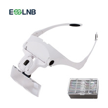 Bracket Loupe 1.0X 1.5X 2.0X 2.5X 3.5X 5 Lens Headband Magnifying Glass Magnifier With LED Magnifying Glasses Creative 2024 - buy cheap