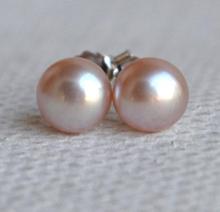 Pearl Earrings,Lavender Color AAA 6.5MM Freshwater Pearl S925 Silvers Stud Earring,Children Earrings Girl Gift Jewelry 2024 - buy cheap