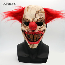The Joker Terror Mask Cosplay Costumes Halloween Clown Terror Terrified Scary hair Latex Mask Carnival Cosplay Costume Men Women 2024 - buy cheap