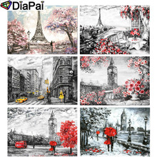 DIAPAI-pintura de diamante 5D DIY "paisaje de Torre", bordado 3D, punto de cruz, decoración del hogar, 100% 2024 - compra barato