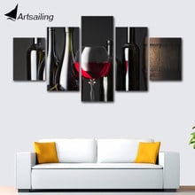 5 pieces Wine wine cooler pictures for Kitchen living room painting Wall Art Picture Gift Home Decoration Canvas Print painting 2024 - buy cheap