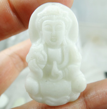 Piedra natural turquesas, cristal de cuarzo, piedra China tallada a mano, amuleto guan yin, colgante para fabricación de joyas, collar A10 2024 - compra barato