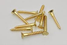 30pcs M2 M3 M3.5 copper brass screws slotted slot flat head countersunk self-tapping wood screw furniture decoration bolts 2024 - buy cheap