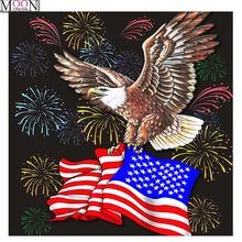 MOONCRESIN DIY Diamond Embroidery American Flag Eagle Painting Cross Stitch Full Square Drill Rhinestone Mosaic Decoration Arts 2024 - buy cheap