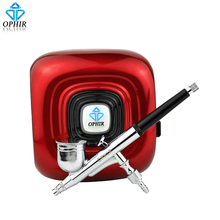 OPHIR-Mini aerógrafo portátil de 0,3mm, Kit de compresor de aire para maquillaje de uñas, herramientas profesionales de uñas, AC123R + AC004 2024 - compra barato