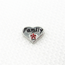 Hot selling 20pcs/lot Flower heart Family Floating Charms Living Glass Memory Lockets DIY Jewelry Charms 2024 - buy cheap