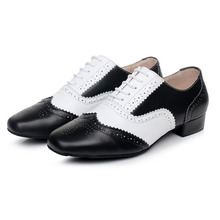 FF03 Professional Heel 2.5cm Real Leather Flatmenco Waltz BD Dance Shoes Tango Ballroom Dance Shoes Men Leather 2024 - buy cheap