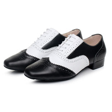 FF03 Profissional Salto 2.5 cm Couro Real Flatmenco Valsa BD Sapatos de Dança de Tango De Salão Sapatos de Dança De Couro Dos Homens 2024 - compre barato