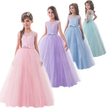 Girls Wedding Dress Teenage Girl Princess Dress Kids Summer Party Ball Gown Kids Prom Clothing Host Performance Outfits 2024 - купить недорого