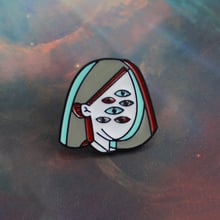 Mystery Girl Six-eyes Brooch Color Perspective Eyes Mysterious Goddess Enamel Pin Denim Backpack Hat Badge Fashion Jewelry Gifts 2024 - buy cheap