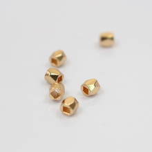 Color oro KC superficie de corte geometría espaciador perlas para joyería haciendo accesorios 3mm 50 Uds 2024 - compra barato