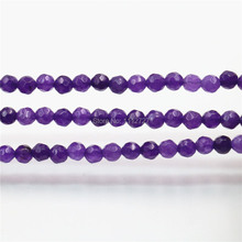 4mm Accessories Dark Purple Amethysts Semi Finished Stones Beads Loose DIY Jewelry Making Crystal 15inch New Girls Gifts Faceted 2024 - buy cheap