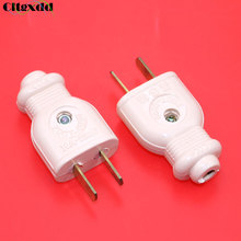Cltgxdd 1 piezas 2pin AC 10A 250 V toma de corriente macho enchufe eléctrico para conector de cable de alimentación extendido 2 pin 2024 - compra barato