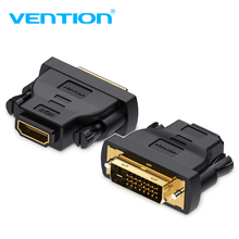 Адаптер Vention DVI HDMI, конвертер DVI в HDMI 24 + 1 штекер в гнездо 1080P HDTV разъем для ПК PS3 проектора ТВ-приставки BLUE-RAY 2024 - купить недорого