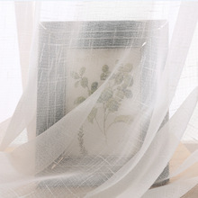 Cortina de hilo blanco para sala de estar, tejido de gasa transparente para ventana, dormitorio, cocina 2024 - compra barato