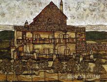 Modern contemporary art House with Shingles Egon Schiele paintings handmade High quality 2024 - buy cheap