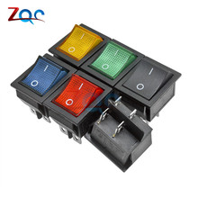 5pcs KCD4 Rocker Switch Button ON OFF 2 Position 4 Pins 6 Pins Electrical Equipment With Light Power Switch 16A 250VAC AC 250V 2022 - buy cheap