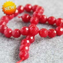 2021 New For Necklace&Bracelet 12mm Faceted Red Chalcedony Beads Round Shape Stone Loose Beads Accessory 15inch Jewelry Making 2024 - buy cheap