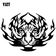 YJZT-calcomanía de vinilo con diseño de llama de tigre para decoración de coche, pegatina de coche, C4-1033 negro/plateado, 18,3 CM x 13,2 CM 2024 - compra barato