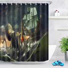 72'' Custom Vintage octopus Sea monster Bathroom Shower Curtain Polyester Bathroom Waterproof Curtain & 12 Hooks 2024 - buy cheap
