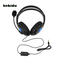 Kebidu-novo fone de ouvido para jogos, com fio, 3.5mm, com microfone, para ps4, sony, playstation 4, pc, computador, ni5l 2024 - compre barato