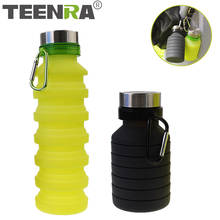 TEENRA 1Pcs Water Bottle Sport 500ml Bottle For Water Folding Bottle Outdoor Silicone Water Kettle Collapsible Shaker For Travel 2024 - buy cheap