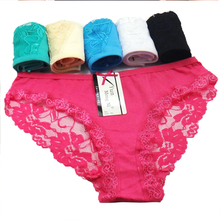 New Fashion Low-Rise Women's Sexy Lace Lady Panties Cotton Breathable Hollow Briefs Plus Size Girl Underwear 12 Pieces/Lot 2024 - buy cheap