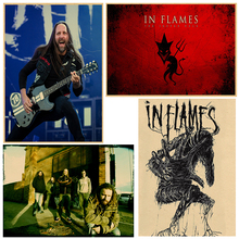 In Flames Home Furnishing decoration Kraft acid rock music Poster Drawing core Wall stickers 30x21cm 2024 - buy cheap