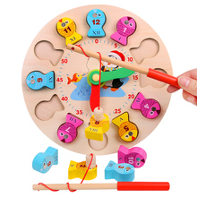 JaheerToy-Pez de juguete Montessori para bebé, reloj educativo, tiempo de cognición, bloques de aprendizaje temprano, regalos de 2345 años 2024 - compra barato