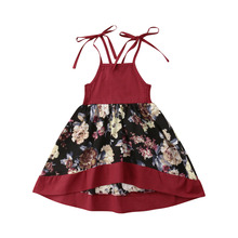 2018 Brand Toddler Baby Girls Sleeveless Tutu Dress Party Princess Dress Floral Sundress Size 2-6T 2024 - buy cheap