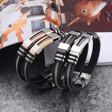 Уникальный Титановый стальной мужской ручной браслет с бусинами ручной работы Club Jewelr 2024 - купить недорого
