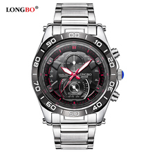LONGBO Luxury Watch for Men Stainless Steel Waterproof Men Quartz Wristwatches Relogio Masculino Clock 2024 - buy cheap