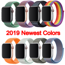 fashion 42mm 38mm 40mm 44mm nylon loop for apple watch band for iwatch strap series 4 3 2 1 sportseries 5 2024 - buy cheap