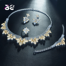 Be 8 Fashion 2 Tones African Jewelry Set for Women Zirconia Decorated Dubai Wedding Jewellery Sets Bridal Costume Jewelry S314 2024 - buy cheap