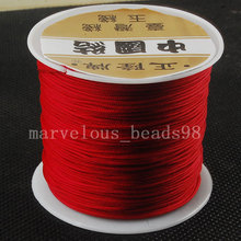 Envío Gratis, joyería hermosa, cuerda de cordón de cuentas de oro rojo oscuro de Nylon de 1 MM, 60 M, 1 uds, MC3091 2024 - compra barato