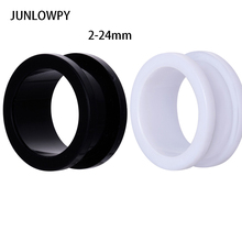 JUNLOWPY Acrylic Ear Flesh Tunnel Wholesale Body Jewelry Earring Gauge Plugs Screw Piercing Helix Ear Expander 140pcs Mix 2-24mm 2024 - buy cheap