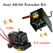 Anet a6 a8 MK8 extruder kit 0.9A 42 stepper motors 12V J-head Hotend single head+2pcs 0.4mm nozzle for A6 A8 i3 3d printer parts 2024 - buy cheap