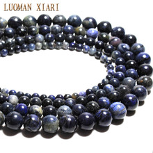 Wholesale AAA+ Round Blue Natural Stone  Beads Sodalite For Jewelry Making DIY Bracelet Necklace Material 6/8/10MM Strand 15'' 2024 - buy cheap