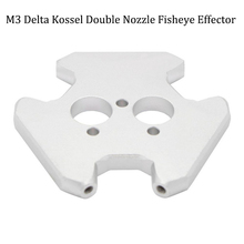 Fita para impressora 3d m3, efeito olho de peixe, bico duplo, furo duplo, 3mm, liga de alumínio totalmente metálica para partes 3d delta kossel 2024 - compre barato