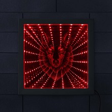 Wolf Head Infinity Mirror Wolf Portrait LED Lighted Picture Frame Wildlife Wolf Lighting Decor Animated Neon Light Tunnel Lamp 2024 - buy cheap