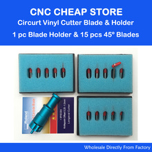 1pc Cricut Cutting Plotter Blade Holder + 15pcs 45 Degree Roland Vinyl Cutter Blades Free Shipping 2024 - buy cheap