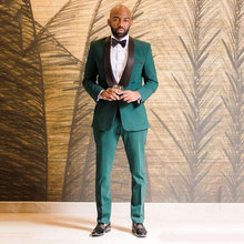 2019 Brand Green Wedding Suits for Men Groom Wedding Prom Tuxedo 2Piece Slim Fit Terno Masculino Costume Homme Best Man Blazer 2024 - buy cheap