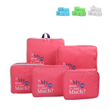 5Pcs/Set Nylon Waterproof Clothes Storage Bags Packing Cube Travel Luggage Organizer Bag 2024 - buy cheap