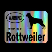Car Sticker 13.2cm*10cm Fashion  By Rottweiler Dog Decal Reflective Laser 3D Car Stickers Vinyl Car Styling Black Silver 2024 - buy cheap